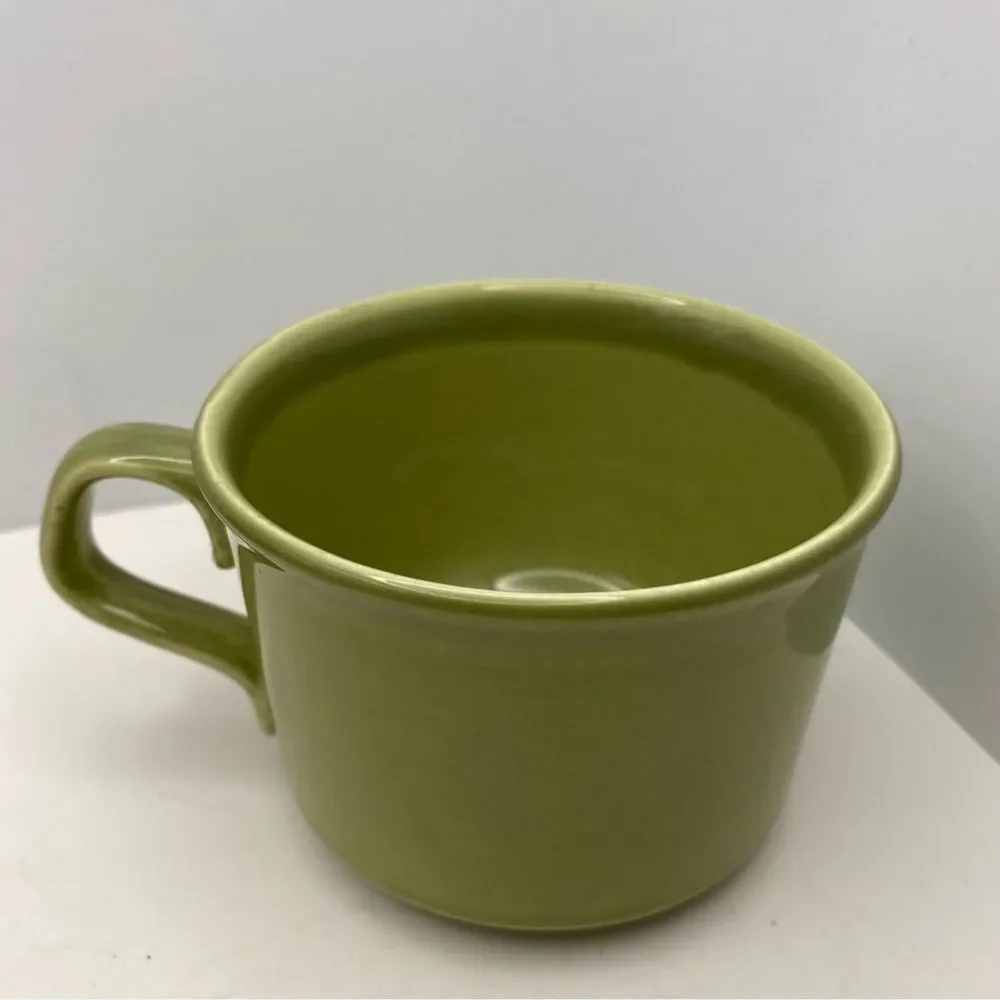 Vintage Taylor Smith & Taylor Oasis Green Pattern Set of 3 Cups
